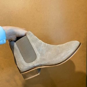 ASOS grey suede chelsea boots